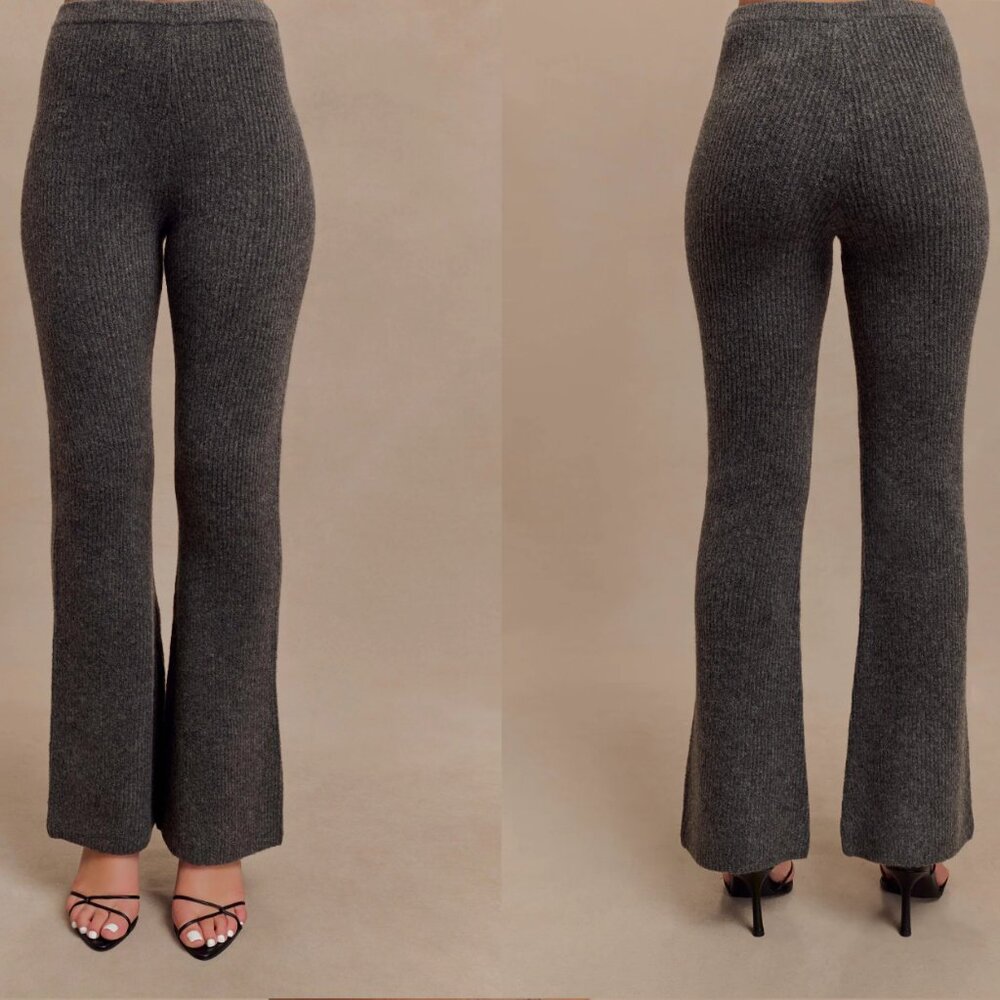 Favorite Daughter Cashmere Joggers / THE MASHA KNITTED PANT - storm cloud